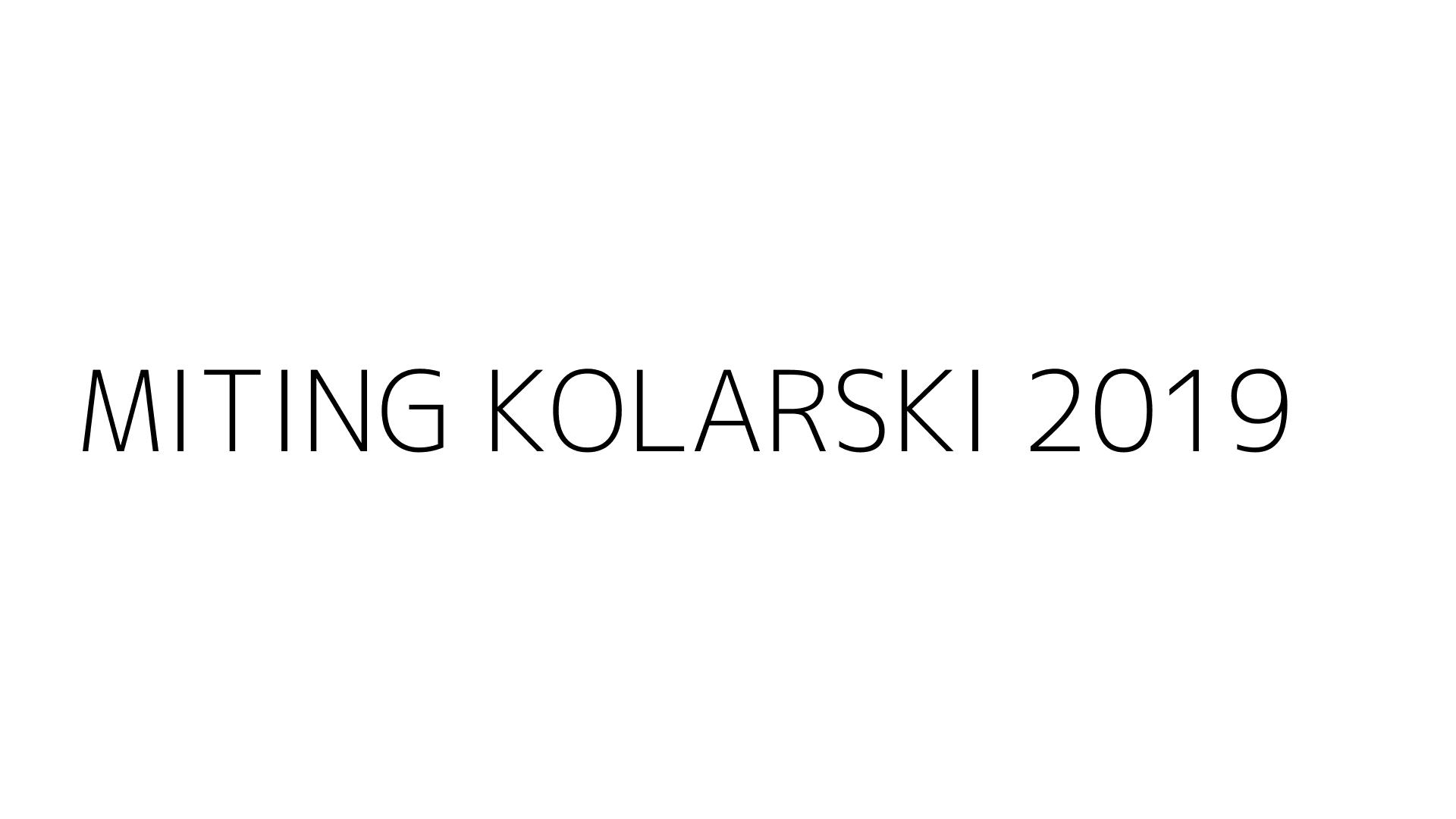 MITING KOLARSKI 2019